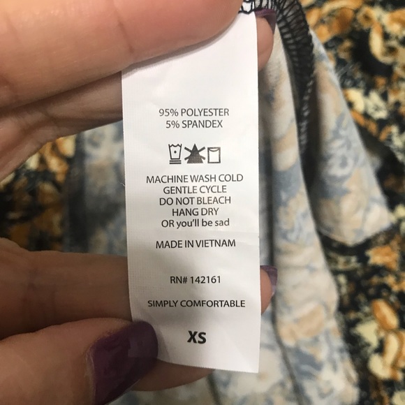 Lularoe Carly Multi-color Floral High Low Dress XS - Picture 3 of 4